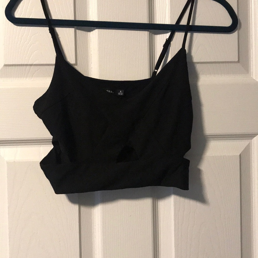 Bershka crop top with cutout detail NWOT